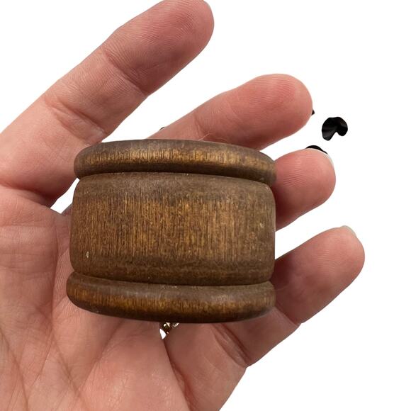 Vintage Wooden Napkin Rings 2 Sets MidCentury Modern Style Handmade Look - Picture 7 of 11